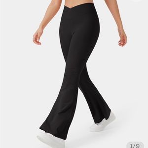 New Halara Crossover High Waisted Back Pocket Super Flare Leggings